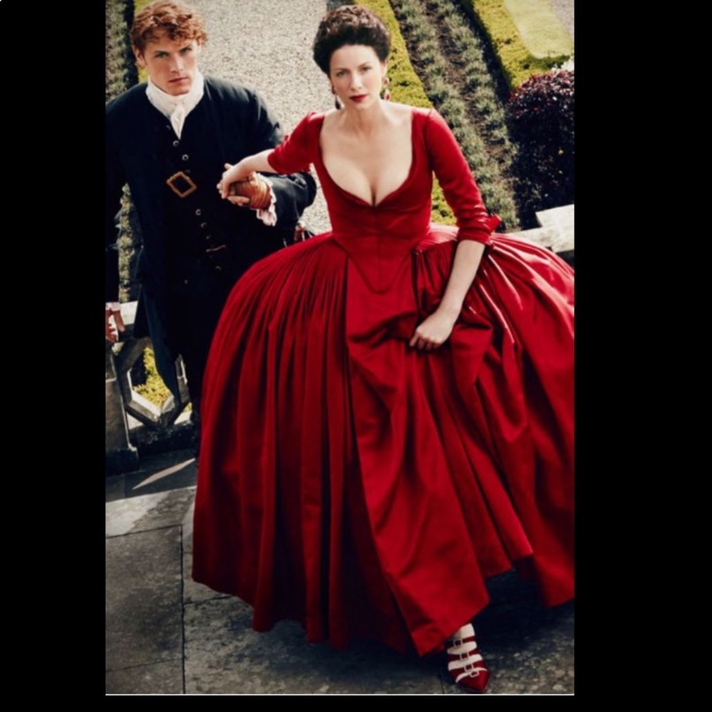 NWT Hot Topic Outlander Claire’s Red Party New Year Valentines Dress Size L